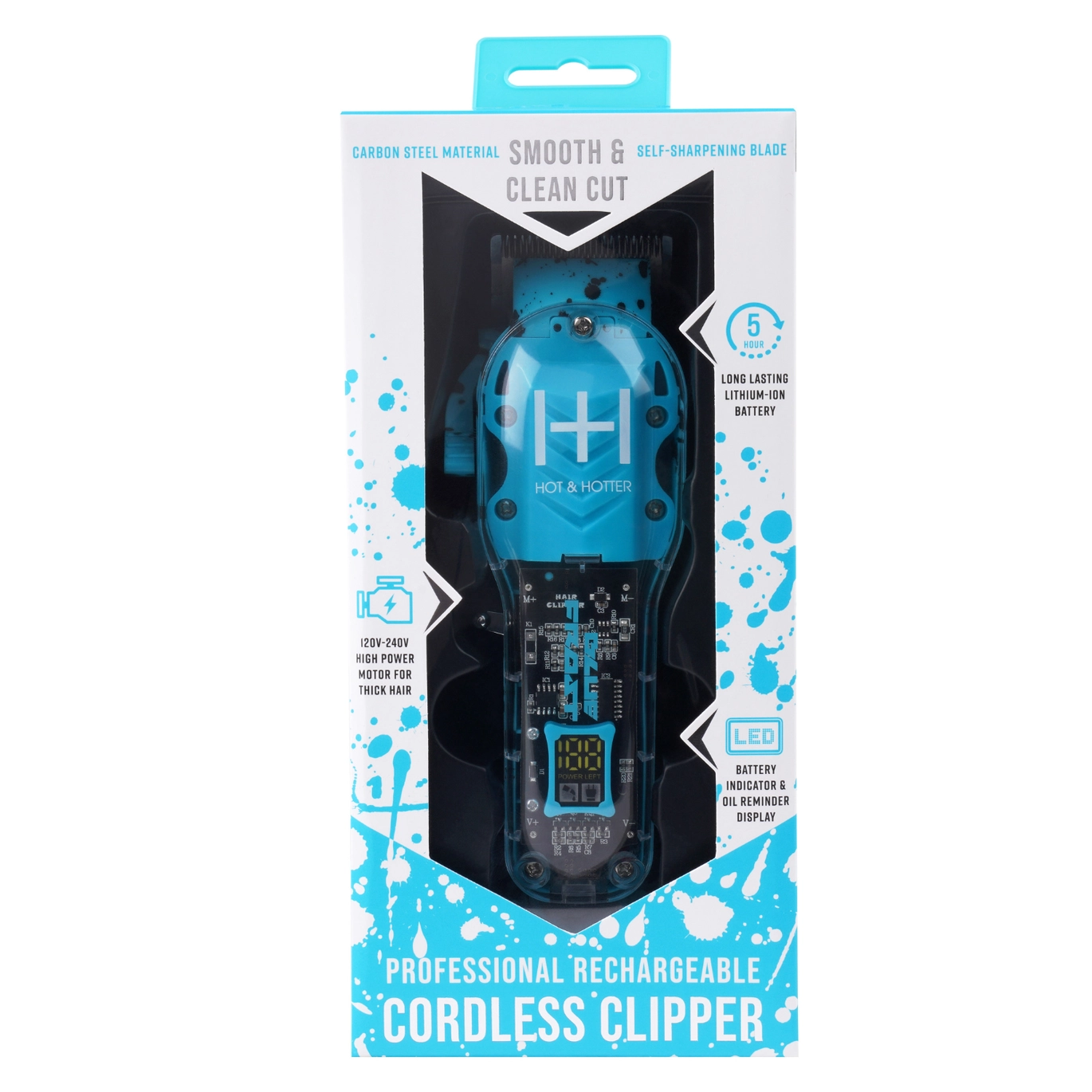 Hot & Hotter Pro Rechargeable Blue Frost Clipper