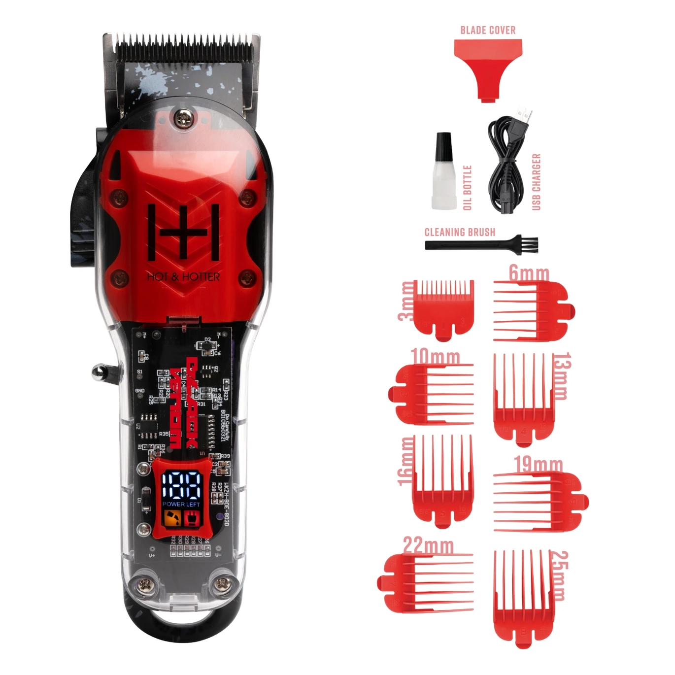 Hot & Hotter Pro Rechargeable Red Venom Clipper