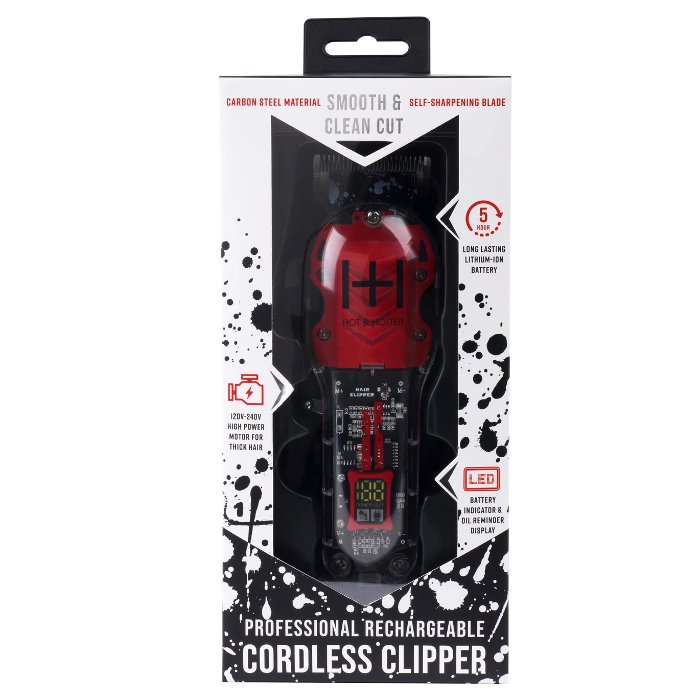 Hot & Hotter Pro Rechargeable Red Venom Clipper