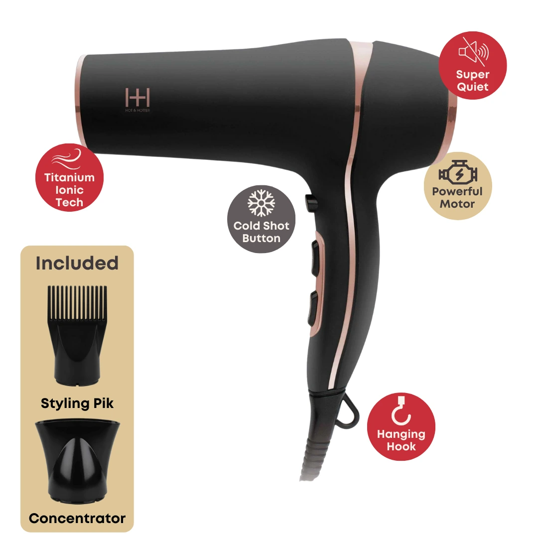 Hot & Hotter Titanium Turbo 3000 Hair Dryer