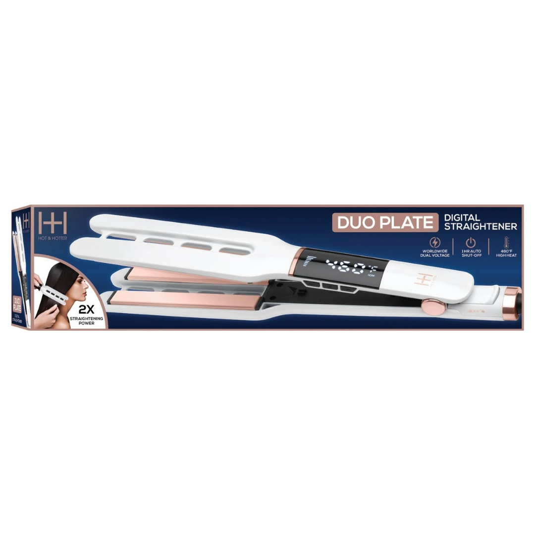 Hot & Hotter Dual Plate Digital Ceramic Flat Iron